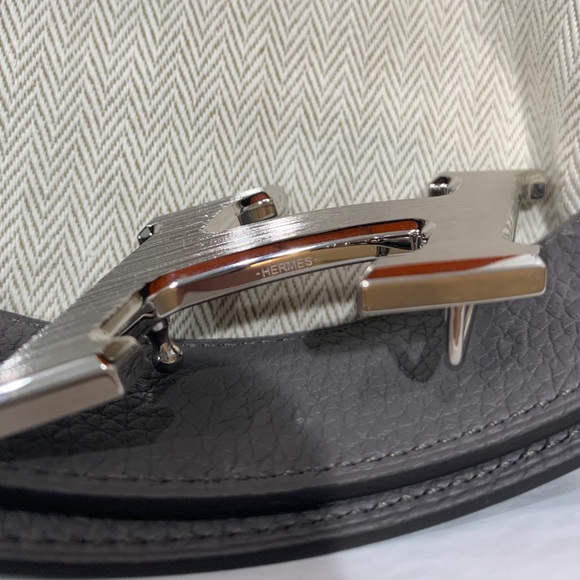 Hermès black and grey belt - Picture 6 of 7